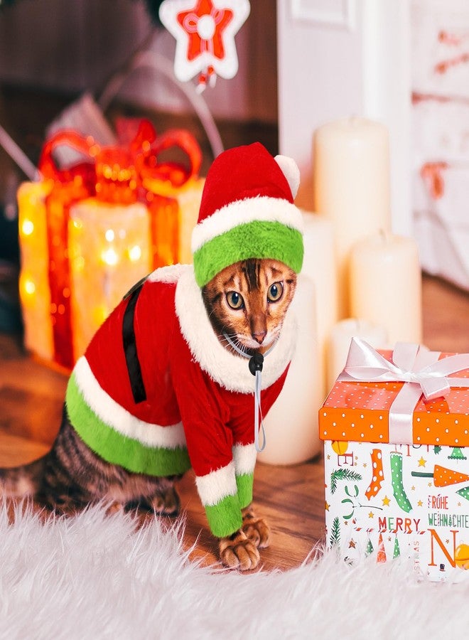 زي تنكري لعيد الميلاد من دانسي ديزي، لون أخضر ليموني، زي حيوان أليف، زي مخملي أخضر فروي، زي تنكري، ملابس لطيفة ومضحكة للكلاب والقطط في عيد الميلاد، هدايا للحفلات (مقاس كبير). - Image 3